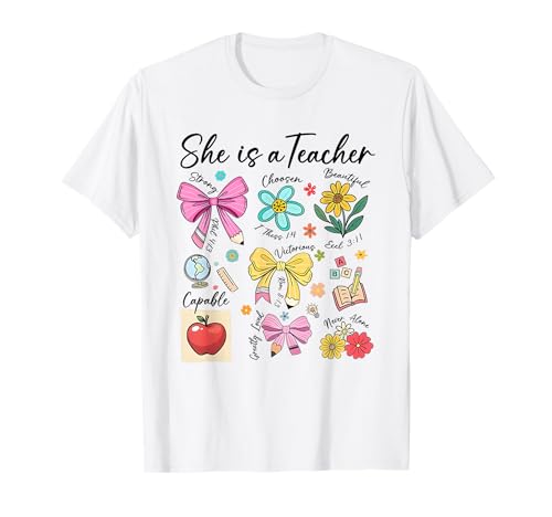 She is a Teacher Back to School Elementary Teacher Teacher T-Shirt