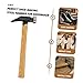LIFKOME Household Tack Hammer Wooden Handle for Shoe Repair Leather Hammer Tool for Convenient Use and Easy Storage for Shoe Shops and Crafting Projects