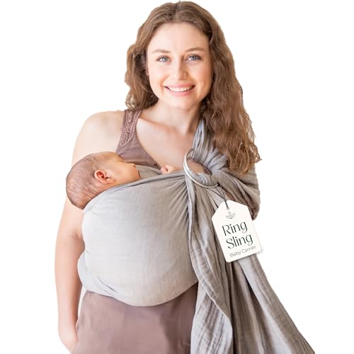 Ring Sling Baby Carrier – Breathable 100% Cotton Wrap for
