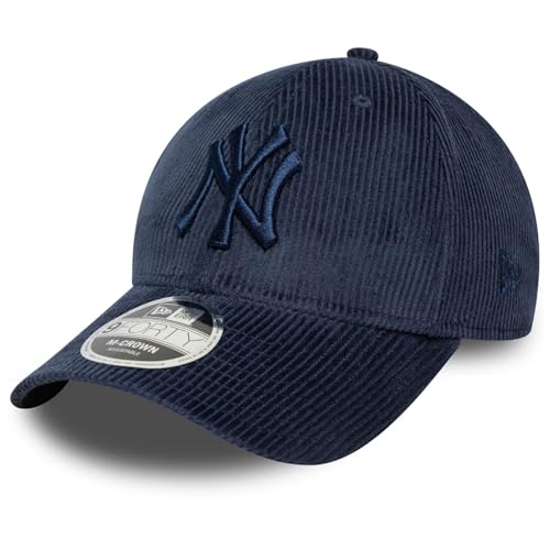 MLB New York Yankees 9FORTY M-Crown Cap New York Yankees logo sul davanti logo MLB sul retro arco bandiera New Era ricamata a sinistra Corona moderna strutturata Snapback Visiera curva Realizzato con tessuto a corda 100% COTONE