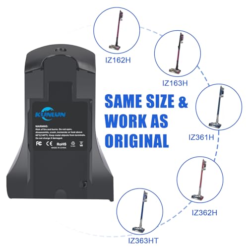Image of XSBT620 21.6V 3000mAh Replacement Lithium ion Battery for Shark XSBT600 | for Shark IZ363HT IZ362H IZ361H IZ163H IZ162H Cordless Stick Vacuum, Easy to Install, for Original Chargers