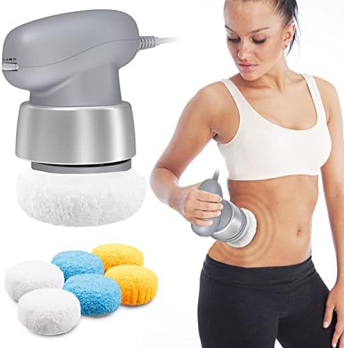 Caytraill Cellulite Massager Body Sculpting Machine – Body Sculpting Massager with 6 Washable Pads, Adjustable Speeds – Handheld Electric Body Massager for Belly, Waist, Legs, Arms, Butt