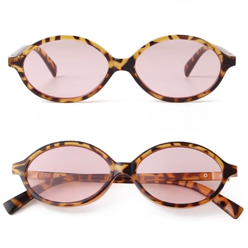 Retro Oval Sunglasses for Women Men 90s Small Face Sunglasses Vintage Fashion Tiny Sun Glasses UV400 Protection4