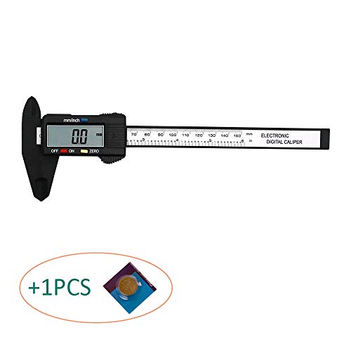 Zoostliss 150mm LCD Digital Electronic Carbon Fiber Vernier Calipers Gauge Micrometer with Large