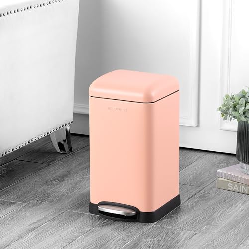 Image of happimess Betty Retro Mini 3.2 Gal Step Trash Can, Flamingo Pink