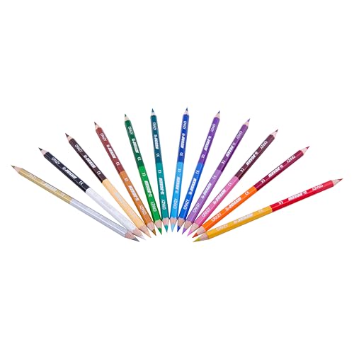 Jolly Superstick Crazy Buntstifte Farbstifte | 24 Farben mit 12 Farbstiften | Kinderfest und Bruchsicher | Ungiftig | extra dicke Mine… – Ansicht 3