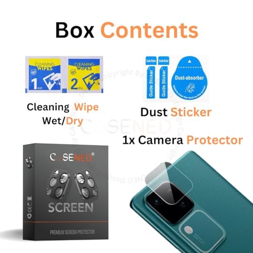 Image of Clear Camera Lens Protector for Vivo V30 /V30 Pro - 9H Tempered Glass, Scratch-Resistant Camera Glass Protector