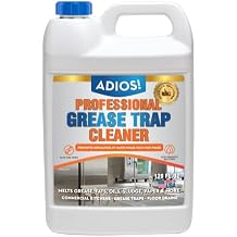 Adios! Professional Grease Trap Cleaner for FOG Cleans Fats, Oils & Grease from Drains Pipes, Safe Enzyme Based Formula for Preventative Maintenance
