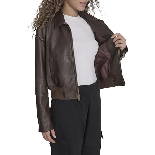 Image of Levi's Women's Faux Leather Bomber With Laydown Collar