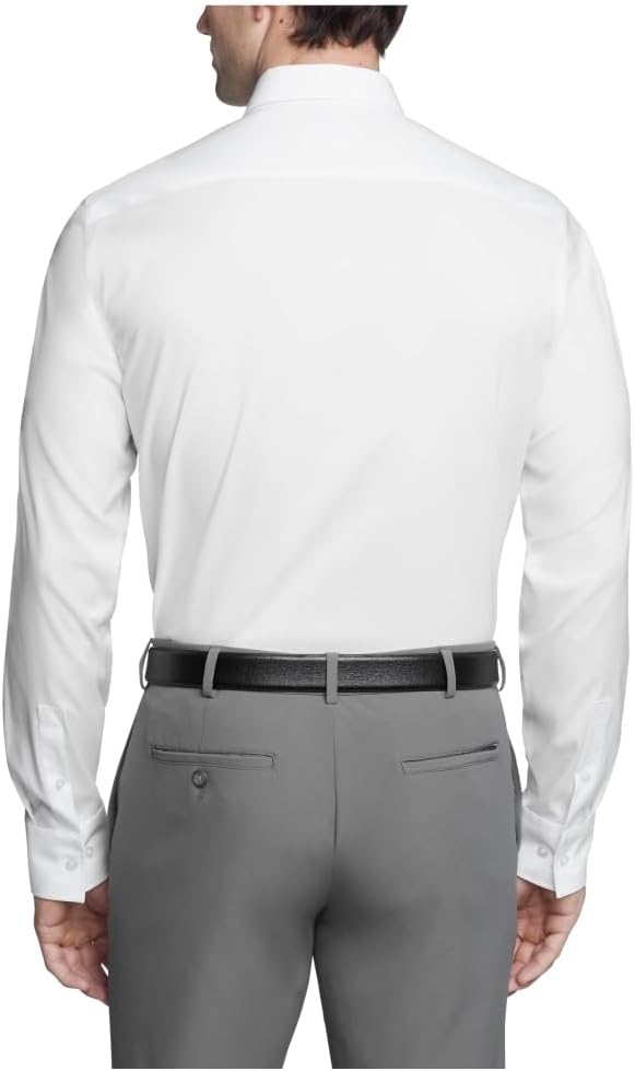 Calvin Klein Mens Dress Shirt Slim Fit Refined Cotton Stretch - Image 2