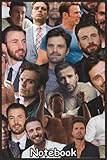  Chris Evans And Sebastian Stan Polaroid Notebook: 110 lined pages, 6” x 9” size, finished with a glossy cover – perfect for everyday note-taking.