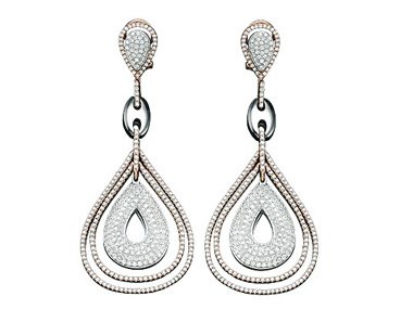 HIGH FASHION Rose gold DROP EARRINGS