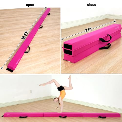 Image of Marfula 6 FT / 8 FT / 9 FT Folding Gymnastics Beam Foam Balance Floor Beam