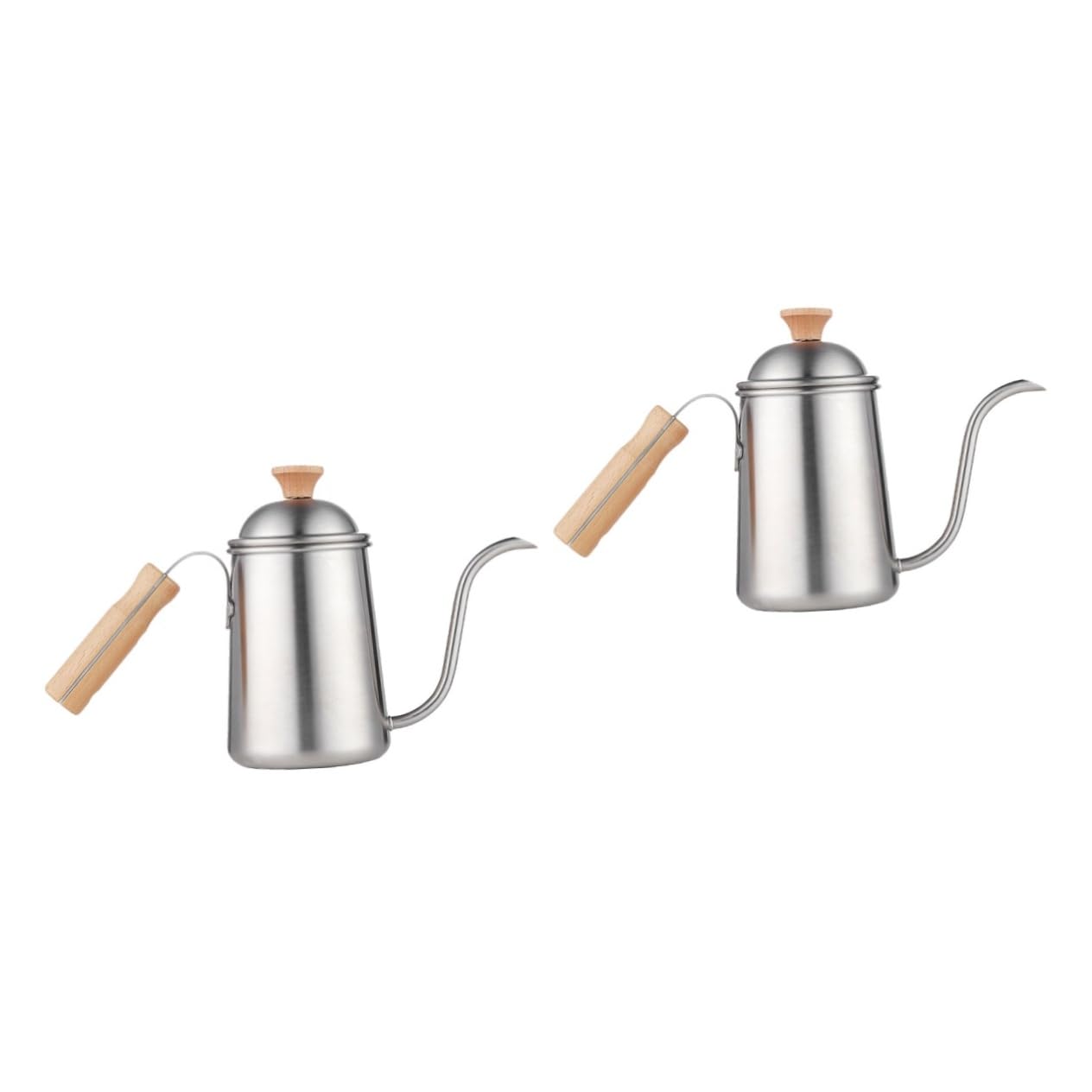 Cafetera de acero inoxidable de 2 piezas con surtidor largo para cocina y camping