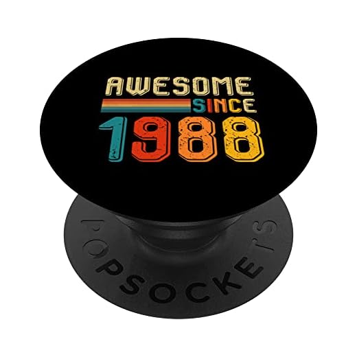 Regalos de cumpleaños para hombres y mujeres de 35 años, vintage impresionante desde 1988 PopSockets PopGrip Intercambiable