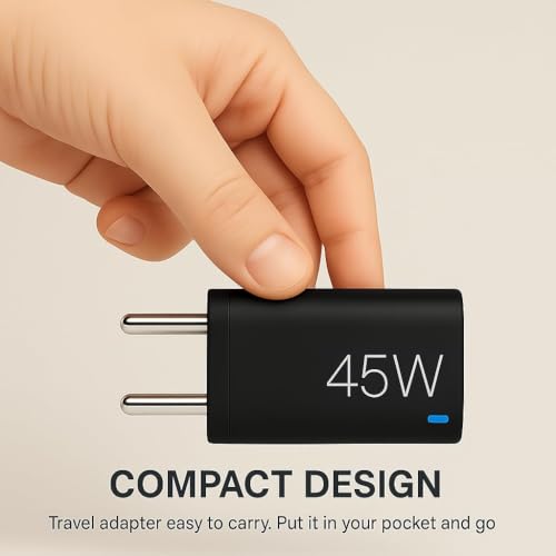 Image of Original 45W USB-C to USB-C Fast PD Super Fast Charging Charger Adapter | Fast Charger Adapter Compatible with Nothing Phone|3A|3|3A+|2A|2|2A+|Plus|Pro|CMF Phone 1| PPS PD 3.0 Type-C Wall Adapter