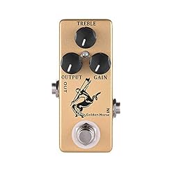 Overdrive Function Guitar Effect Pedal with True Bypass for Electric Guitar (Golden Horse) - Les Beatles, Paul McCartney, John Lennon, RIngo Starr, George Harrison