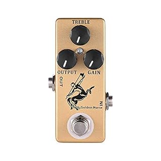 Overdrive Function Guitar Effect Pedal with True Bypass for Electric Guitar (Golden Horse) - Les Beatles, Paul McCartney, John Lennon, RIngo Starr, George Harrison