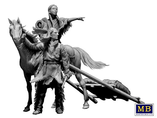 Masterbox Plastic Model Kit Indian Wars Series . On The Great Plains 1/35 Master Box 35189 #TOP6