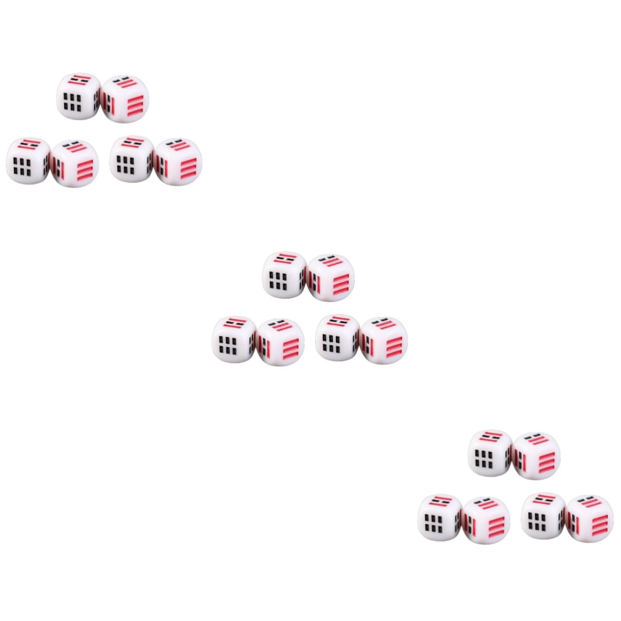 Abaodam18 Pcs Gossip Dice Novelty Dice Table Astrological Divination Dice Ba Gua Dices Polyhedral Dice Office Party Dices Popular Dices Num White Lucky Ornaments Lovers Acrylic
