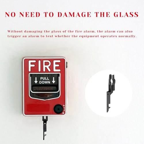 10-teiliges Testschlüssel-Set für Feueralarm, Feuermelder-Testschlüssel, Notrufpunktschlüssel, Universal-Kompatibilität und feuerfestes Material (weiß + schwarz)