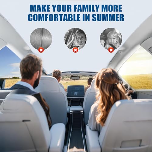 Image of Roof Sunshade for Model Y Juniper 2025 2026 |No Gaps, No-Sagging | Heat Insulation for Glass Roof | Foldable Sunroof Cover for Tesla Model Y Juniper Accessories, White