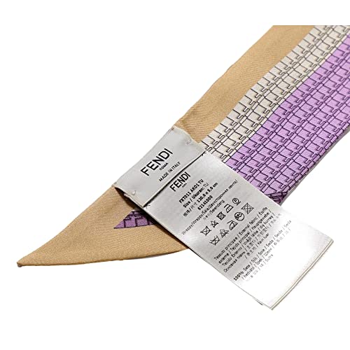 Fendi Logo Print Lilac And Beige Women's Wrappy Sillk Scarf Fxt011 #TOP2