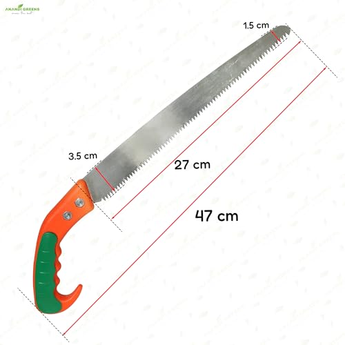 Image of Anandi Green's Garden Pruning Saw Small Size Tree Pruner With Extendable Pole Fixing Slot Hand Tools For Remove Unwanted Branches In Your Garden, Hand powered tool