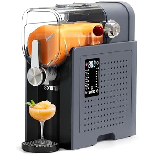 SYINTAO Slushie Machine for Home, Soft Serve Ice Cream Machine, 88oz Vessel Slushy Machine with 6 Preset Programs, Frozen Drink Maker for Slush, Margaritas, Smoothie, Frappés, Milkshakes, and More
