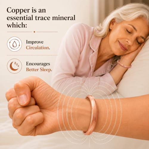 Image of Touchstone Copper bracelet Tibetan style. Hand forged with solid and high gauge pure copper. Elegant minimalistic design.