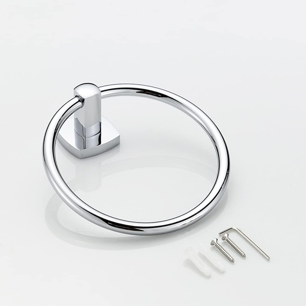 LSLYTQ Towel Ring, All-Copper Round Towel Rack, Bathroom Hand Towel Holder, Bathroom Towel Hanger Punch