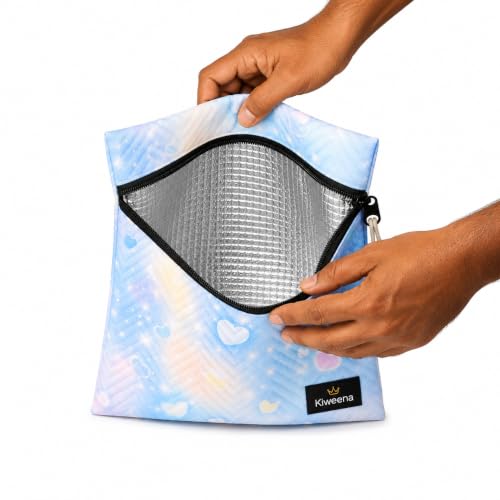 Image of Insulated Lunch Pouch for Office, School & Travel | Thermal Tiffin Bag with Aluminium Foil Lining | Leakproof, Lightweight & Reusable Lunch Organizer for Men, Women & Kids (Blue Multi)
