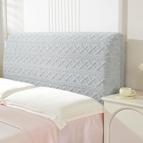 TALCON Funda elástica para cabecero de cama, cómoda, a prueba de polvo, funda de respaldo para decoración de cama individual/doble/king (gris, 180 cm)