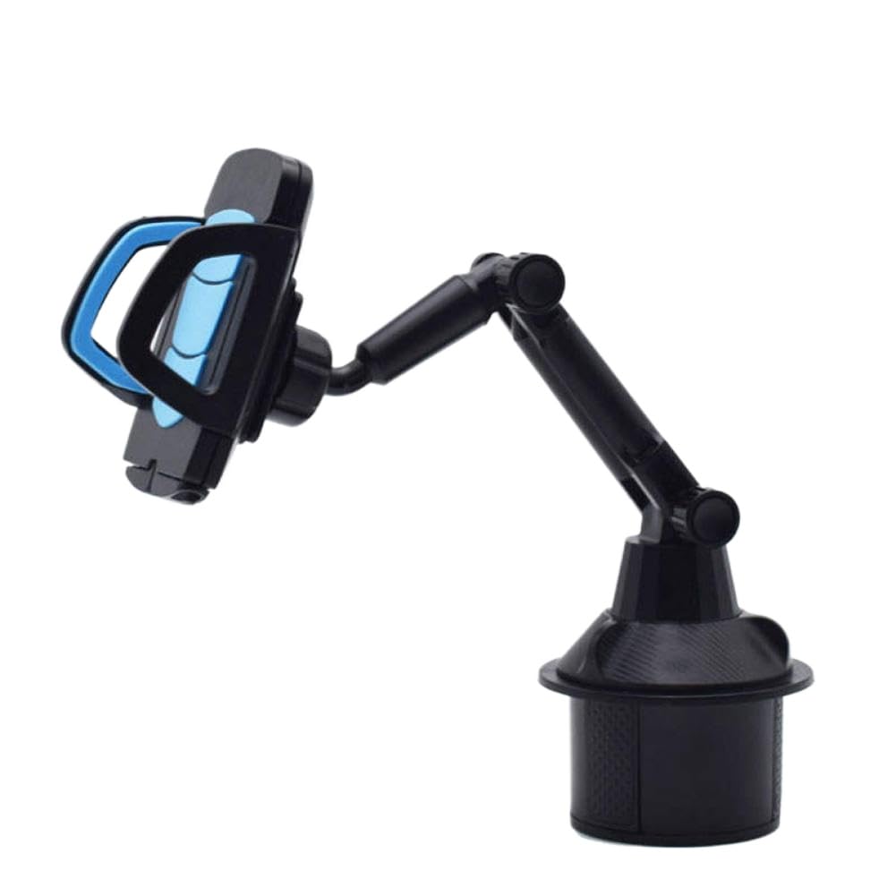 Soporte para Taza de Coche, Soporte para teléfono con Base Extensible, Abrazadera giratoria de Altura Ajustable para teléfono, Compatible con automóvil(Sky Blue)