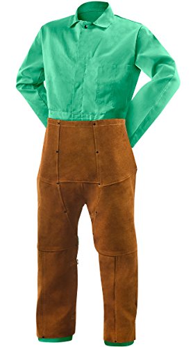 Steiner 92174 Chaps, Weld-Rite Premium Brown Split Cowhide, 24-Inch x 39-Inch