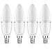 Produktbild SAUGLAE E14 LED Kerzen Lampe 12W, 100W Glühbirnen äquivalent, 6000K Kaltweiß, Nicht Dimmbar, 1380Lm, Kleine Edison Schraube Kerze Birne, 4er Pack