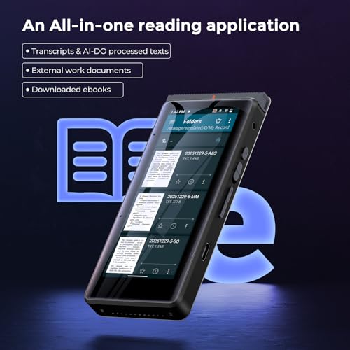 Image of Innioasis PR1 AI Voice Recorder, Transcription & Translation with AI, 3.99 inch 64GB Smart Summarize, Offline AI Processing Note Taker for Meeting & Lectures, Translation for Business Travel, Black