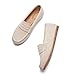 Cvistpieo Loafers for Women Comfortable Dressy Casual Work Flats Lightweight & Breathable Slip On Walking Shoes Knit Nude Size 9.5