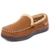 Zigzagger Microsuède mocassin pantoffels voor heren, traagschuim, huisschoenen