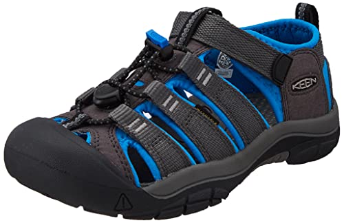 KEEN Little Kid's Newport H2 Closed Toe Water Sandals, Magnet/Brilliant Blue, 13 Little Kid's US