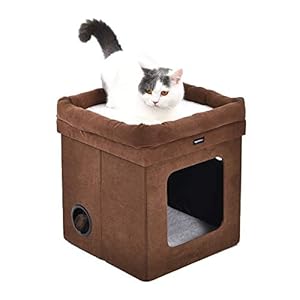 Amazon Basics Faltbares Katzenhaus, Braun