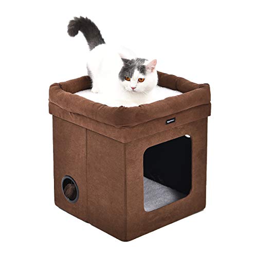 Panier Niche Pour Chat En Forme De Dôme - Coussin Lavable, Intérieur/extérieur, Confort Douillet