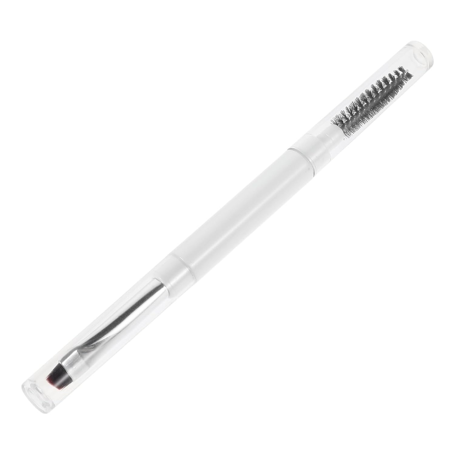 Artibetter Double-end Brow Brush with Soft Angled Concealer Brush and Spiral Spoolie, Portable Makeup Accessory for Eyebrow Grooming and Lash Extension Styling