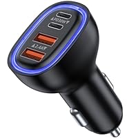 4 Porte Caricatore Auto,78W Total Presa Accendisigari USB C PD 30W&QC3.0,Ricarica Rapida Carica Batteria per Auto Cellulare per iPhone 16 15 Pro Max Samsung S25 Ultra iPad Huawei Xiaomi Tavoletta etc