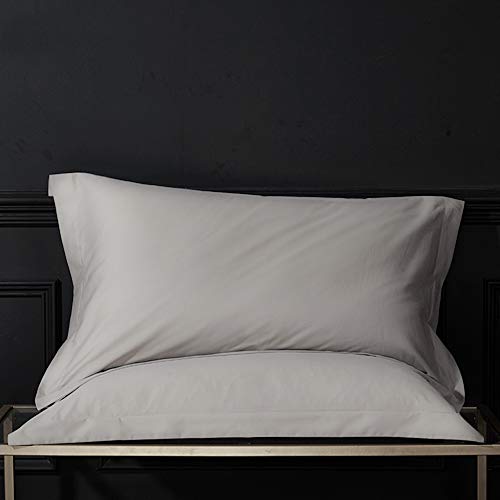 FLXXIE Microfiber Queen Pillow Shams Set of 2, Fade, Wrinkle and Shrinkage Resistant Soft Pillow Covers with Envelope Closure Euro Sham Covers (Light Grey, 20x30 Inches) - Thumbnail 4