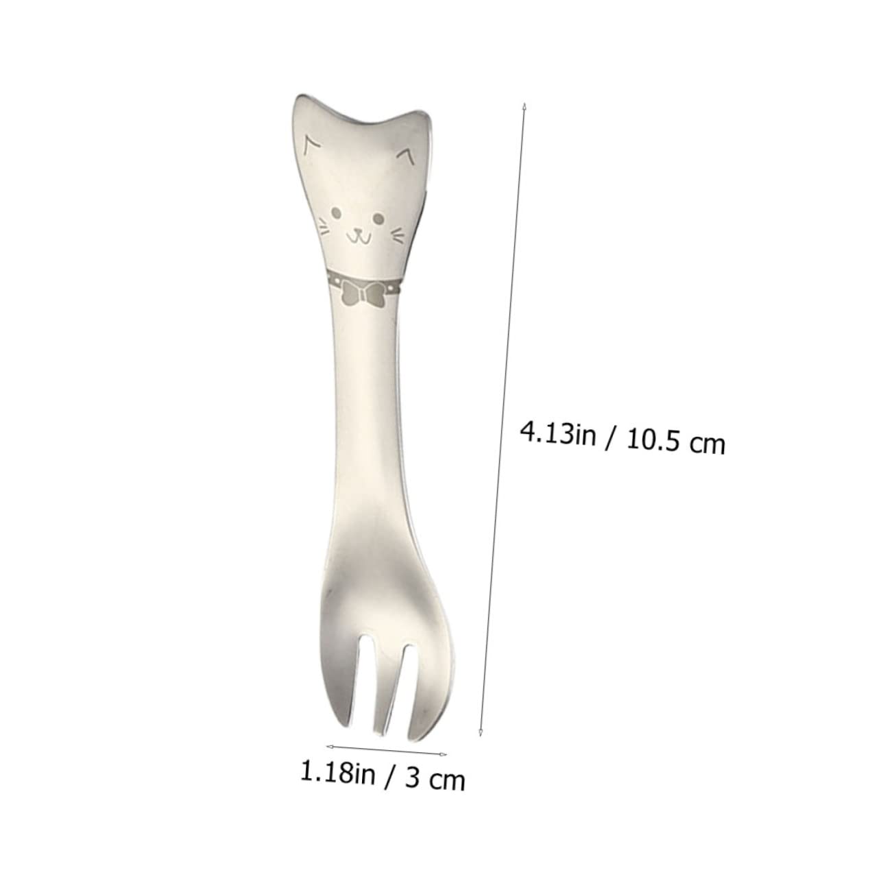 Ciieeo 3Pcs Stainless Steel Handle Forks Spoons Silverware for Ice Cream Salad Dining Utensils for Design for Home Restaurant Use