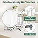 EsLuker.ly Baby Bottle Drying Rack Plastic Vertical Dryer Holder, Foldable Space Saving for 12 Milk Glass Bottle Countertop, Drain Stand Shelf for New Parents