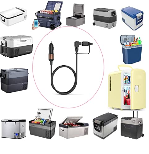 Image of 12 /24 Volt DC Power Cord Cable for Car Refrigerator, Power Cord Cigarette Lighter and Car Cooler Box Plug with Mini Fridge 12V Plug Adaptor for Most Brand Portable Car Fridge Freezer