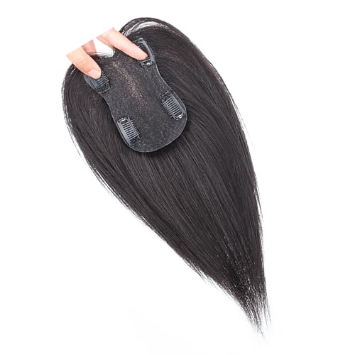 部分ウィッグ 人毛100% ヘアピース つむじリアル ポイントウィッグ 前髪 かつら 自然 超軽量 薄毛 増毛用 白髪隠し(自然黒)