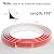 Conwang 118" Flexible L-Shaped Quarter Round,Bendable Trim Molding,Double-Sided Self Adhesive Peel and Stick Silicone Trim for Floor Edge,Wall Corner,Stairs,Cabinet and Tub Edge,0.6"(W)×0.6"(H),White